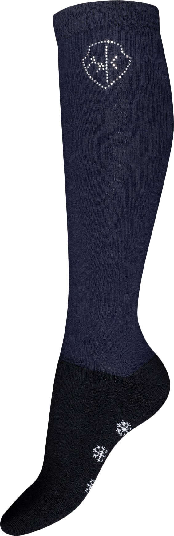 KANTRIE Thermo-Kniestrümpfe Dunkelblau/Glitzer